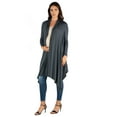 thumbnail image 1 of 24seven Comfort Apparel Extra Long Open Front Maternity Cardigan, 1 of 4