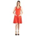 thumbnail image 1 of 24seven Comfort Apparel Fit and Flare Knee Length Maternity Tank Dress, 1 of 4
