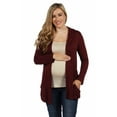 thumbnail image 1 of 24seven Comfort Apparel Open Front Lightweight Hooded Maternity Cardigan, 1 of 4