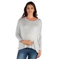 thumbnail image 1 of 24seven Comfort Apparel Oversized Long Sleeve Maternity Dolman Top, 1 of 4