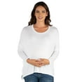 thumbnail image 1 of 24seven Comfort Apparel Oversized Long Sleeve Maternity Dolman Top, 1 of 4