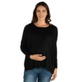 thumbnail image 1 of 24seven Comfort Apparel Oversized Long Sleeve Maternity Dolman Top, 1 of 4