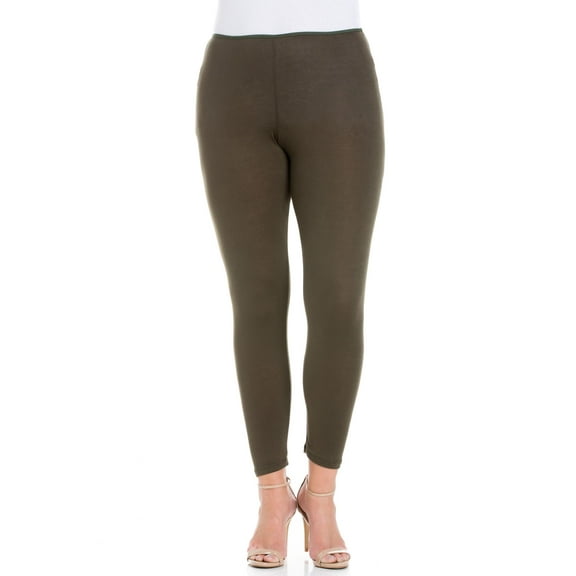 24seven Comfort Apparel Plus Size Comfortable Ankle Length Leggings