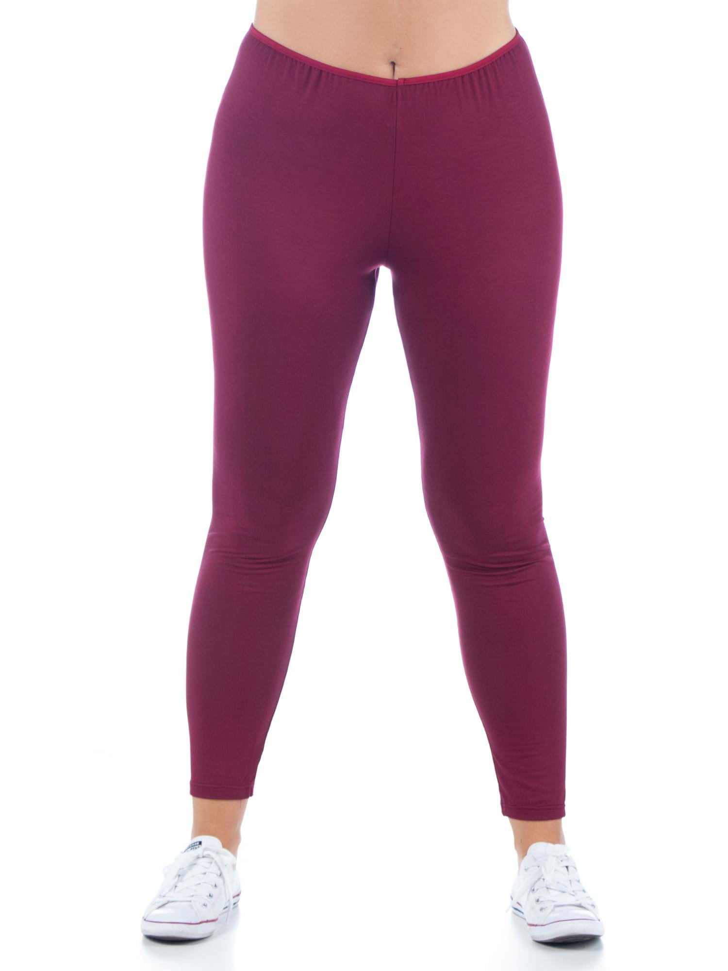 24seven Comfort Apparel Plus Size Comfortable Ankle Length Stretch Leggings