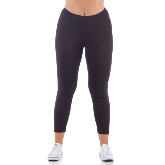 24seven Comfort Apparel Plus Size Comfortable Ankle Length Stretch Leggings