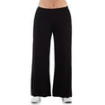thumbnail image 1 of 24seven Comfort Apparel Plus Size Comfortable Solid Color Palazzo Lounge Pants, 1 of 4
