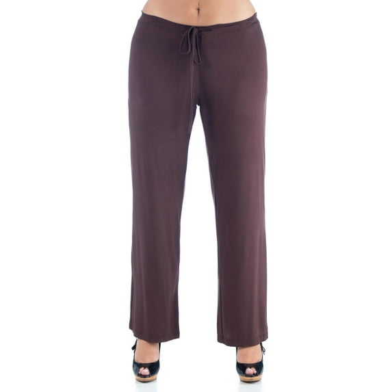 24seven Comfort Apparel Plus Size Comfortable Stretch Draw String Pants