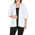 thumbnail image 1 of 24seven Comfort Apparel Plus Size Elbow Length Sleeve Open Front Cardigan, 1 of 4
