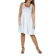thumbnail image 1 of 24seven Comfort Apparel Plus Size Fit and Flare Knee Length Tank Dress, 1 of 4