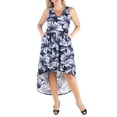 thumbnail image 1 of 24seven Comfort Apparel Plus Size High Low Party Dress with Pockets, 1 of 4