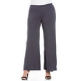 thumbnail image 1 of 24seven Comfort Apparel Plus Size Plus Wide-leg Palazzo Pants, 1 of 4