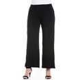thumbnail image 1 of 24seven Comfort Apparel Plus Size Plus Wide-leg Palazzo Pants, 1 of 4