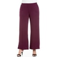 thumbnail image 1 of 24seven Comfort Apparel Plus Size Plus Wide-leg Palazzo Pants, 1 of 4