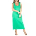 thumbnail image 1 of 24seven Comfort Apparel Plus Size Racerback Maxi Dress Green 3XL, 1 of 1