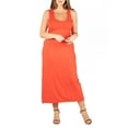 thumbnail image 1 of 24seven Comfort Apparel Plus Size Racerback Maxi Dress Orange 1XL, 1 of 1