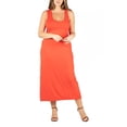 thumbnail image 1 of 24seven Comfort Apparel Plus Size Racerback Maxi Dress, 1 of 4