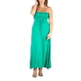thumbnail image 1 of 24seven Comfort Apparel Plus Size Strapless Maxi Dress, 1 of 4