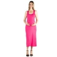 thumbnail image 1 of 24seven Comfort Apparel Racerback Maternity Maxi Dress, 1 of 3