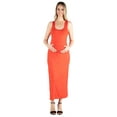 thumbnail image 1 of 24seven Comfort Apparel Racerback Maternity Maxi Dress, 1 of 4
