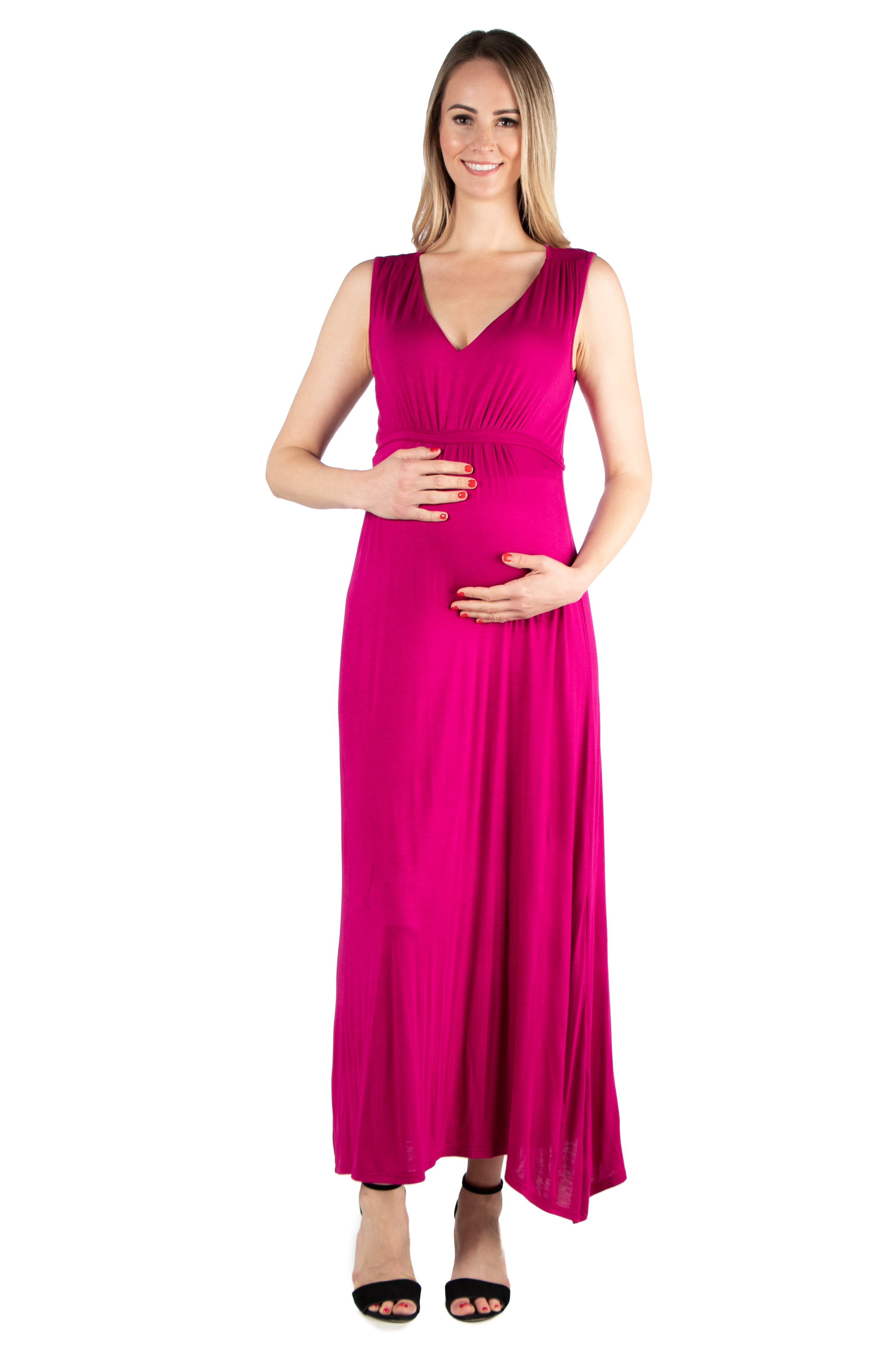 fitted lace wedding dress Maternity Maxi Tank Dress With Empire Waist – Sarcastic ME main image 0