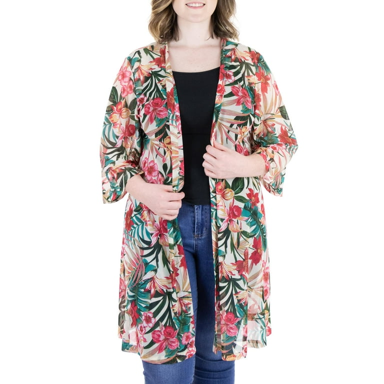 Plus size top kimono vest