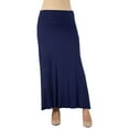 thumbnail image 1 of 24seven Comfort Apparel Womens Comfortable Fit Elastic Waist Maternity Maxi Skirt, 1 of 3