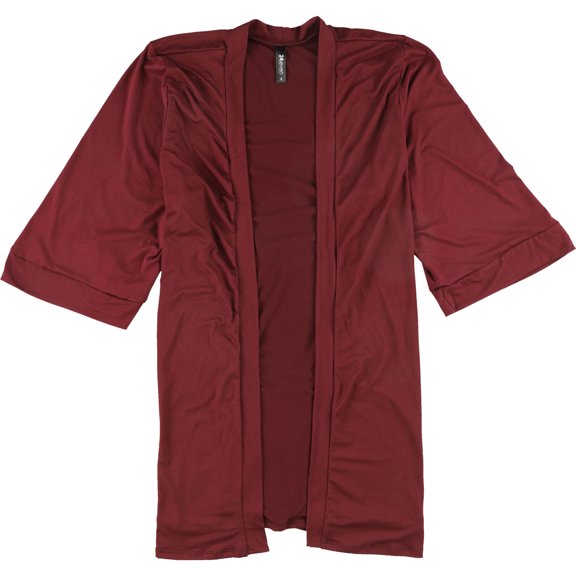 24seven Womens Simple Cardigan Sweater, Red, Plus Size, 3X