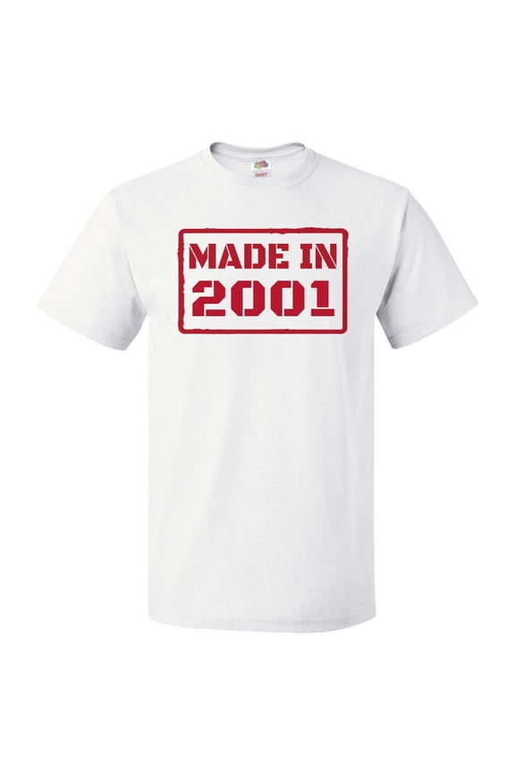25th Birthday Gift For 25 Year Old Made In 2001 T Shirt