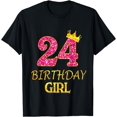 thumbnail image 1 of 24th Birthday Girl Princess Shirt 24 Years Old 24th Gift T-Shirt, 1 of 3