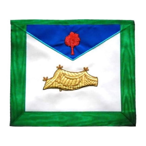 24th Degree Scottish Rite Apron - Tricolour Moire, Adjustable Belt, Gold Plated Snake Fitting, Moire Ribbon, Lambskin or Satin, Prince of the Tabernacle