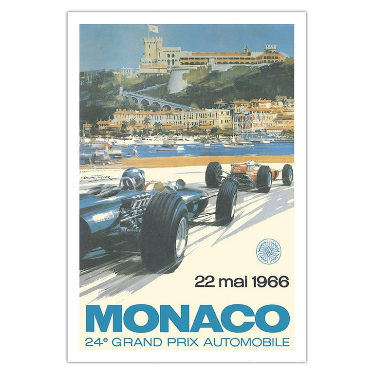 24th Grand Prix de Monaco Race | Michael Turner. Reproduction Poster 24th Grand Prix de Monaco Race | Michael Turner. Reproduction Poster