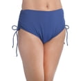 thumbnail image 1 of 24th & Ocean Solid Mid Waist Side Tie Hipster Bikini Swimsuit Bottom, 1 of 10
