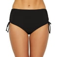 thumbnail image 1 of 24th & Ocean Womens Solid Adjustable Side Tie Smoothing Bikini Bottom Style-TF9G695 Swimsuit, 1 of 2