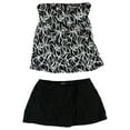 thumbnail image 1 of 24th & Ocean Womens Tummy Control Skirt 2 Piece Bandeau, Black, Small, 1 of 2