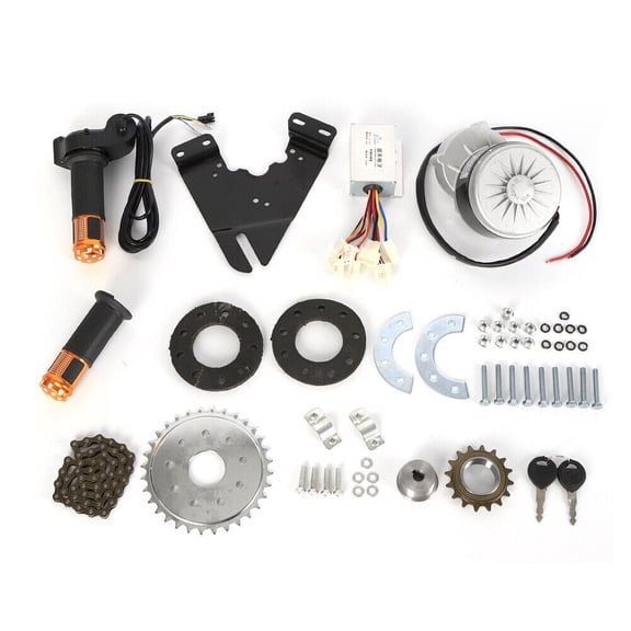 24v 250w Electric Bicycle Motor Kit, E-Bike Conversion Kit with Handlebar and Controller, Brushed Gear Motor Kit for Transforming Ordinary Mountain Bikes Into Electric Bicycles