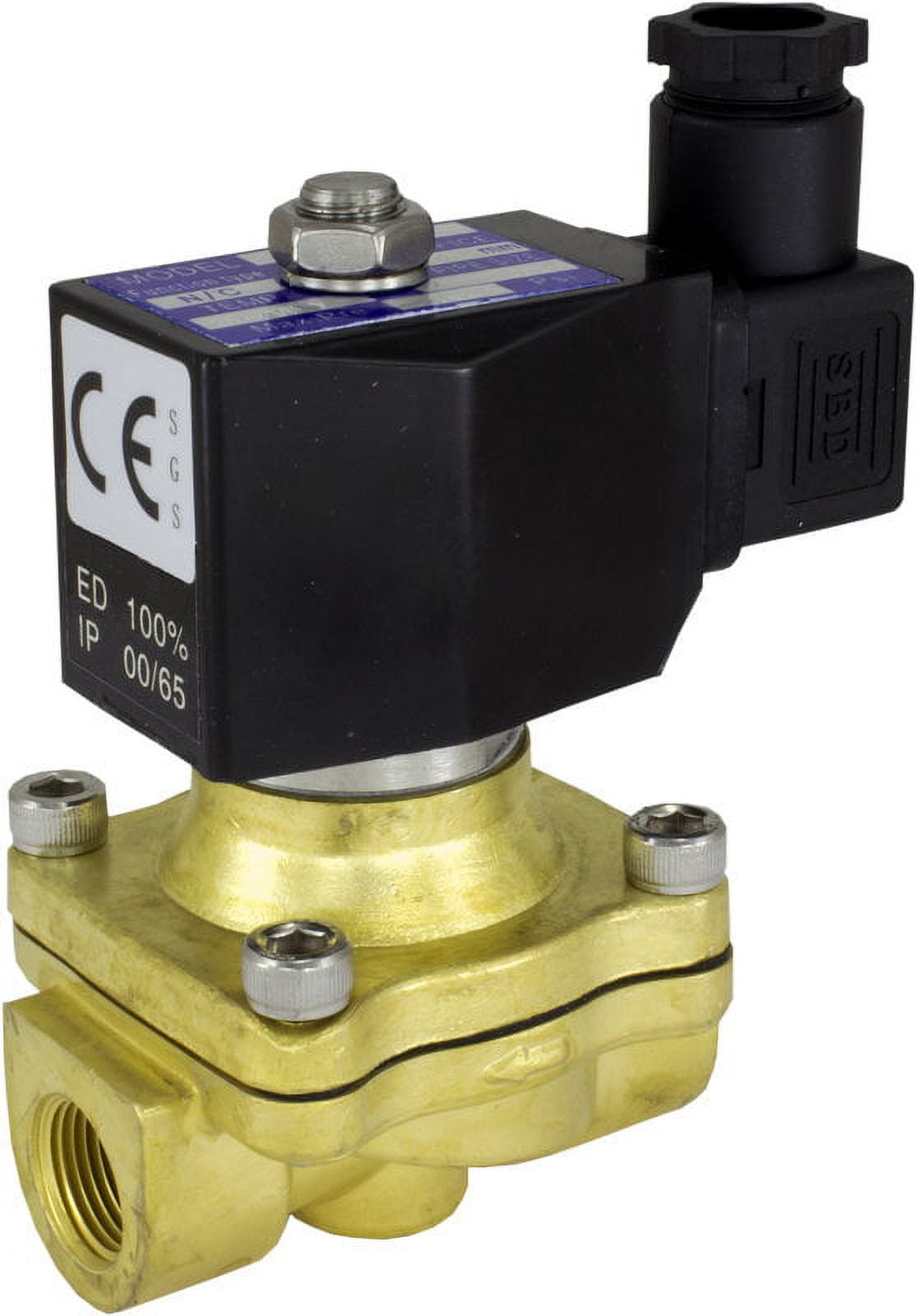 3/4" Brass Electric Solenoid Valve 110V AC Normally Closed Water, Air
