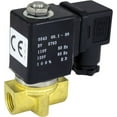 thumbnail image 1 of 24v AC 4mm 1/4" NPT Normally Open Brass NBR 2-Way Solenoid Valve, 1 of 2
