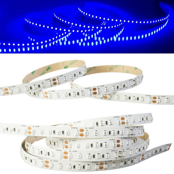 24v Brightest Blue color LED Strip light, Premium 2835 96w with UL listed power supply