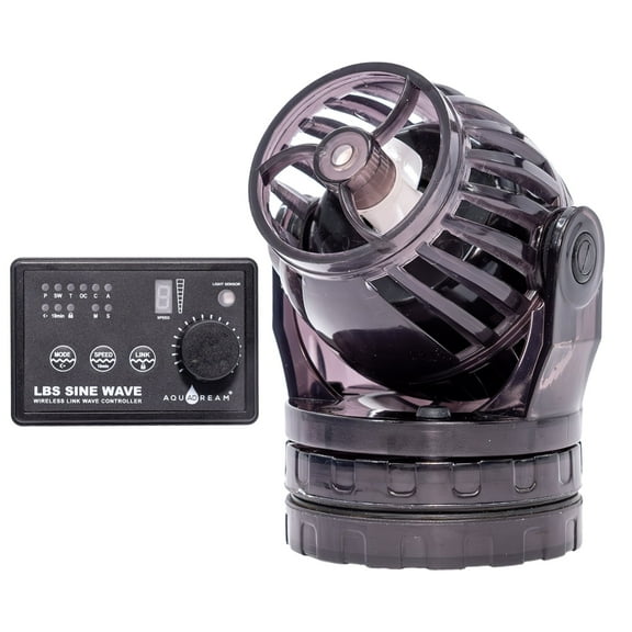 24v DC Ultra-Quiet Aquarium Wavemaker with Strong Flow & Wireless Control | Wavemaker for Saltwater Tanks (Black)