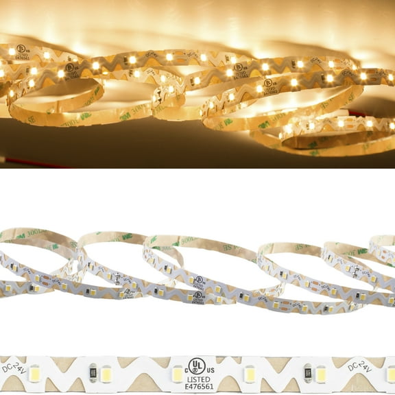 24v S shape LED Strip light zig zag pattern angle turning non-waterproof 2700K candle warm white for sign project hobby power supply driver not included