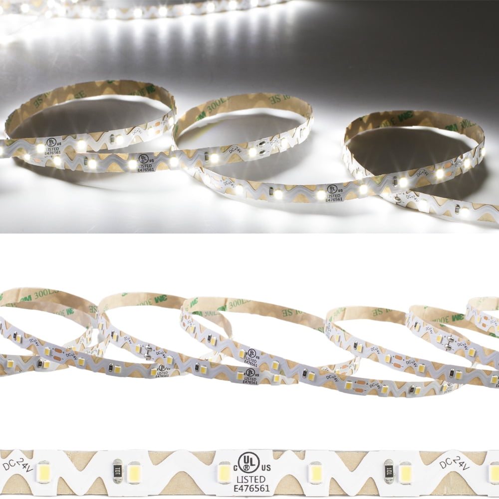 24v S shape LED Strip light zig zag pattern angle turning non-waterproof 5000K pure white for sign project hobby power supply driver not included