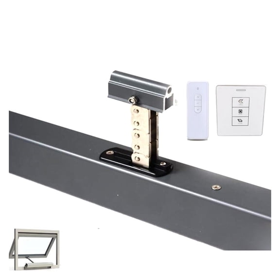 24v Smart Actuator Window Opener Electric Motor Black Automatic Close/Open Skylight/Greenhouse Tuya Smartlife ,Easy to Use