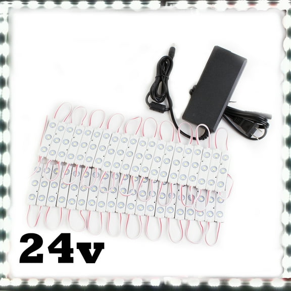 24v Super bright storefront LED light pure white Z3030 injection module + UL 24v Power Supply package (20FT)