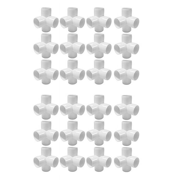 24x 4Way 1/2 in Tee PVC Fitting Elbow - Build Heavy Duty PVC Furniture - PVC Half Inch Elbow Fittings