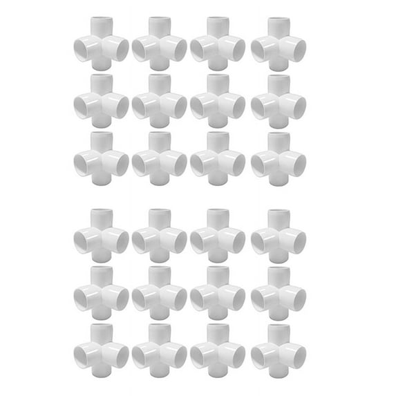 24x 4Way 1/2 in Tee PVC Fitting Elbow - Build Heavy Duty PVC Furniture - PVC Half Inch Elbow Fittings