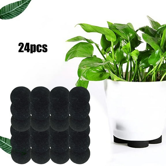 24x Invisible Low Profile Flower Pot Feet Garden Plant Pot Feet Risers Non-slip