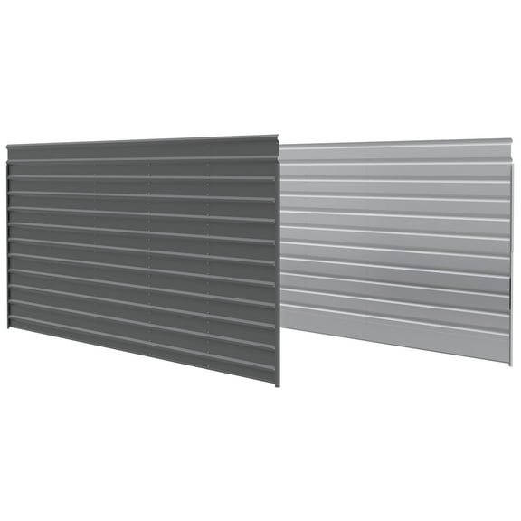 Arrow 9 x 24 x 22 ft Charcoal 2 Side Walls Kit For Steel Carport