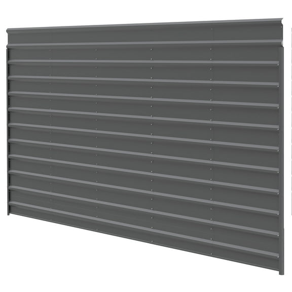 Arrow 9 x 24 x 9 ft Charcoal Single Side Wall Kit for Steel Carport
