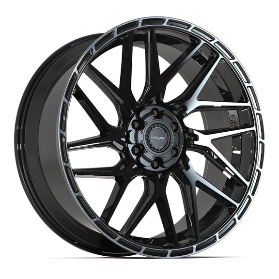 4PLAY Wheels 4PS28 24 Inch Rim Fits 6x135 & 6x139.7 24x10 Gloss Black Brushed with Tinted Clear (1)