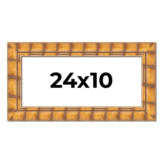 24x10 Frame Beige Real Wood Picture Frame Width 3 inches | Interior Frame Depth 0.5 inches |